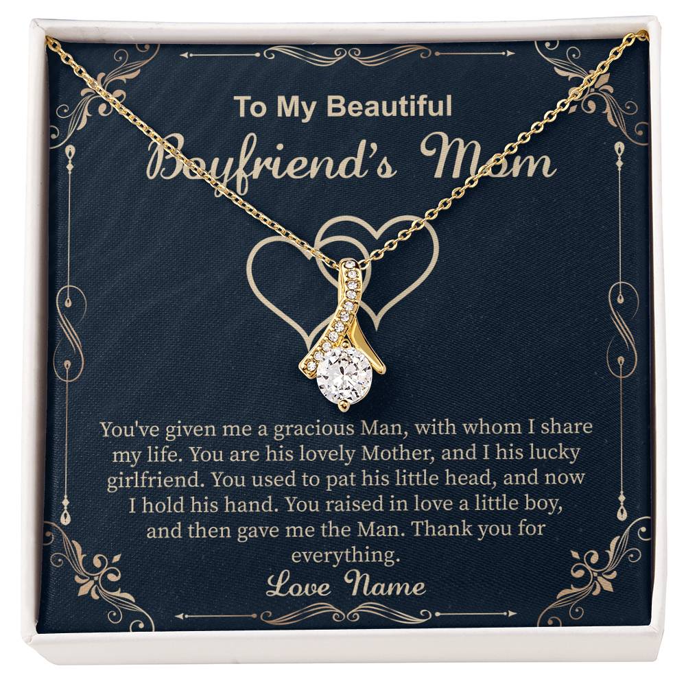 Boyfriend's Mom Necklace - Birthday, Christmas, and Mother's Day Gift for Boyfriendās Mother or Mother - In - Law - Beauty Belliss